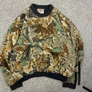 Vintage wrangler‎ realtree mossy oak windbreaker pullover jacket